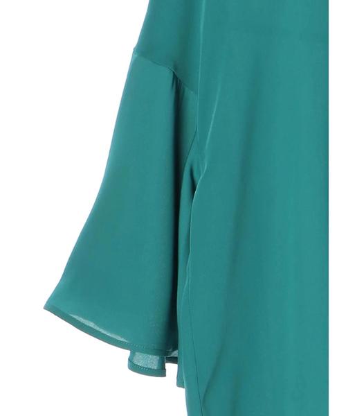 earth music&ecology（アースミュージックアンドエコロジー）の「とろみフレアー袖ブラウス（シャツ/ブラウス・レディース・ピンク/ドット/ライトグレー/グリーン/ストライプ/オフホワイト・FREE）」の7枚目の写真