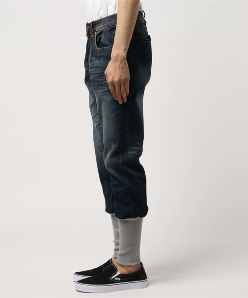 FLAT LIFE（フラットライフ）の「ヘムリブデニムパンツ（デニムパンツ・メンズ・ライトブルー/ブルー・LARGE/SMALL/MEDIUM）」の3枚目の写真
