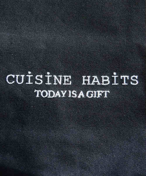 CUISINE HABITS（クイジーヌハビッツ）の「VERTICAL COTTON TOTE / コットントート（トートバッグ・レディース・ホワイト/ブラック/グレー/グレイッシュベージュ/ホワイト×ブラック・フリー）」の13枚目の写真