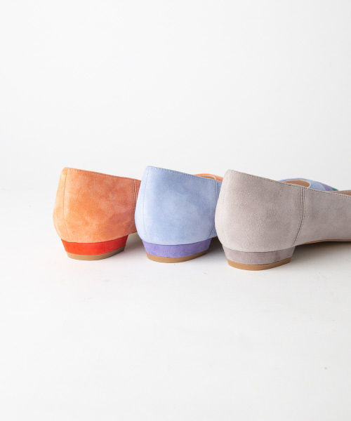 PICHE ABAHOUSE(ピシェ アバハウス)の「カラーブロックフラットパンプス(パンプス・レディース・グレー/サックスブルー/オレンジ・34/35/36/37/38/39/40)」の5枚目の写真