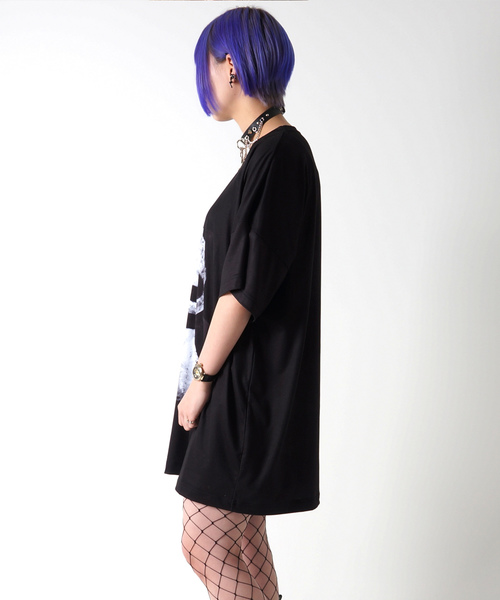 TRAVAS TOKYO パンダ ベアー ロング スリーブ Tシャツ ブラック TRAVAS TOKYO（トラバス トウキョウ）の「Panda bear BIG Tee