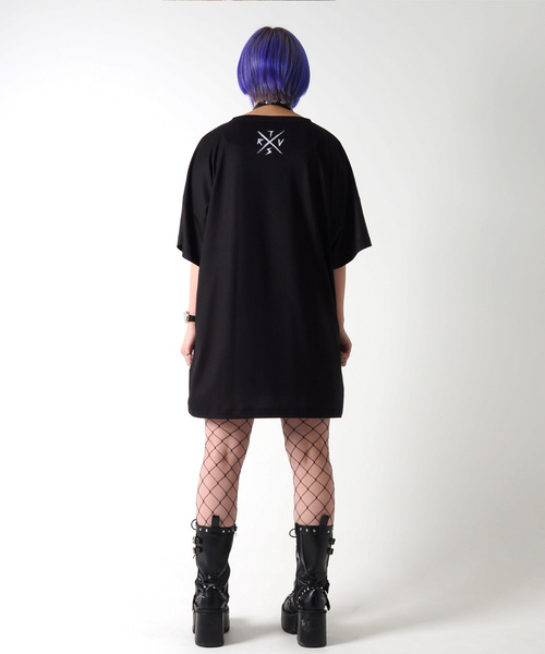 TRAVAS TOKYO パンダ ベアー ロング スリーブ Tシャツ ブラック TRAVAS TOKYO（トラバス トウキョウ）の「Panda bear BIG Tee