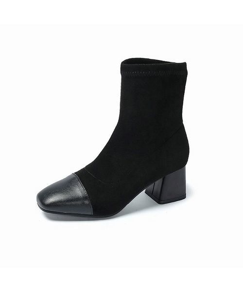 c.u.l（シーユーエル）の「【c.u.l】ストレッチブーツ スエード調 ポインテッドトゥ ショートブーツ chw637（ブーツ・レディース・ブラック/ベージュ・38/39/35/36/37）」の14枚目の写真