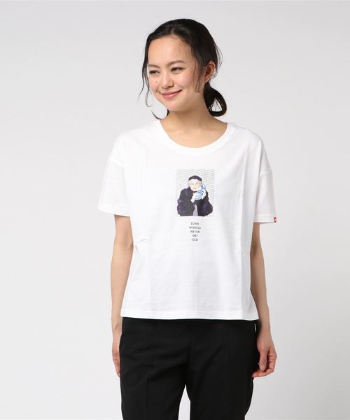 NEW BALANCE（ニューバランス）の「ニューバランス エッセンシャルグランドマＴ（Tシャツ/カットソー・レディース・ホワイト/ネイビー・S/M/L/XL）」の2枚目の写真
