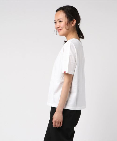 NEW BALANCE（ニューバランス）の「ニューバランス エッセンシャルグランドマＴ（Tシャツ/カットソー・レディース・ホワイト/ネイビー・S/M/L/XL）」の4枚目の写真