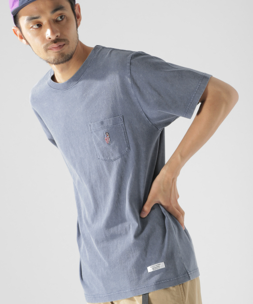 BAYFLOW（ベイフロー）の「スノーウォッシュポケット刺繍S/S TEE（Tシャツ/カットソー・メンズ・ネイビー/ライトグリーン/ホワイト/イエロー・MEDIUM/SMALL/LARGE）」の3枚目の写真