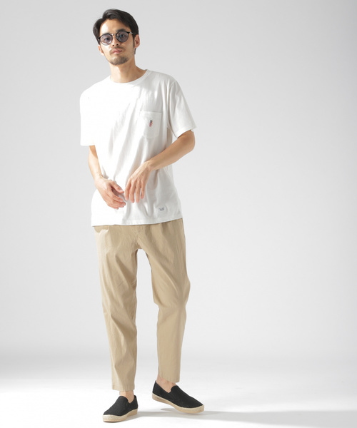 BAYFLOW（ベイフロー）の「スノーウォッシュポケット刺繍S/S TEE（Tシャツ/カットソー・メンズ・ネイビー/ライトグリーン/ホワイト/イエロー・MEDIUM/SMALL/LARGE）」の6枚目の写真