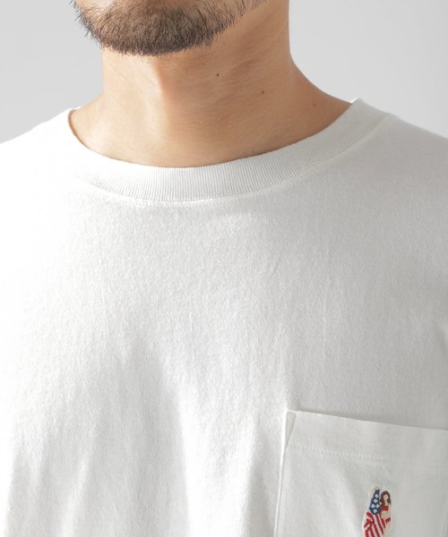 BAYFLOW（ベイフロー）の「スノーウォッシュポケット刺繍S/S TEE（Tシャツ/カットソー・メンズ・ネイビー/ライトグリーン/ホワイト/イエロー・MEDIUM/SMALL/LARGE）」の18枚目の写真