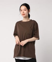 【Bl】:ポケット付きTシャツ タンクトップアンサンブル