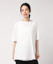 【Bl】:ポケット付きTシャツ タンクトップアンサンブル