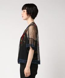 MUVEIL ブラウス ネイビー 38 MUVEIL（ミュベール）の「【MUVEIL(ミュベール)】星座刺繍
