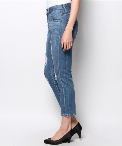 DISCOAT（ディスコート）の「【Discoat】クラッシュデニムテーパードパンツ（デニムパンツ・レディース・ブルー・MEDIUM/LARGE）」の9枚目の写真