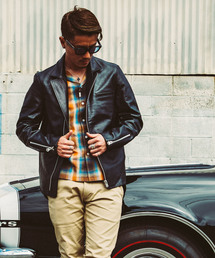 CRIMIE | BLAZER TYPE RIDERS LEATHER JACKET(ライダースジャケット)