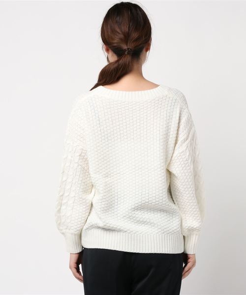 fifth(フィフス)の「フロントカットケーブルニットプルオーバー(ニット/セーター・レディース・ホワイト・MEDIUM)」の11枚目の写真