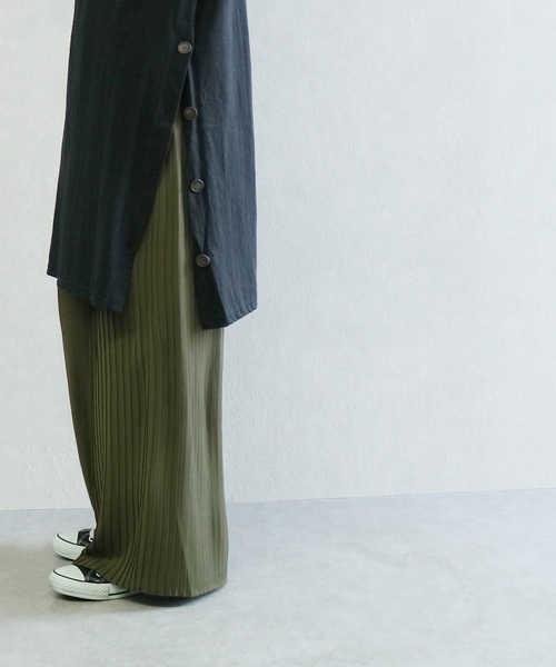 reca（レカ）の「プリーツワイドパンツ（その他パンツ・レディース・ブラック/グレイッシュベージュ/カーキ/ダークベージュ・M）」の4枚目の写真