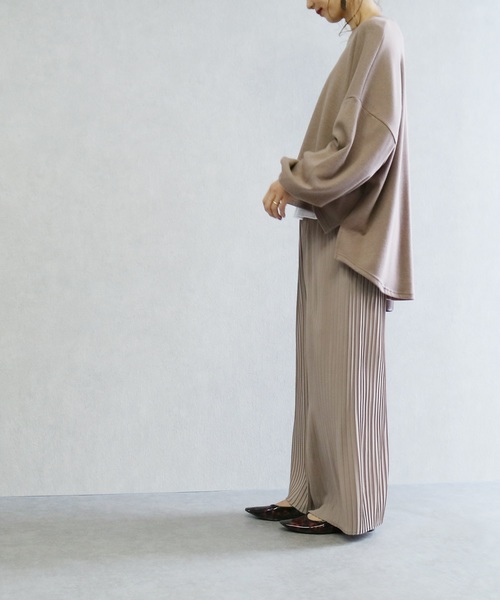 reca（レカ）の「プリーツワイドパンツ（その他パンツ・レディース・ブラック/グレイッシュベージュ/カーキ/ダークベージュ・M）」の9枚目の写真