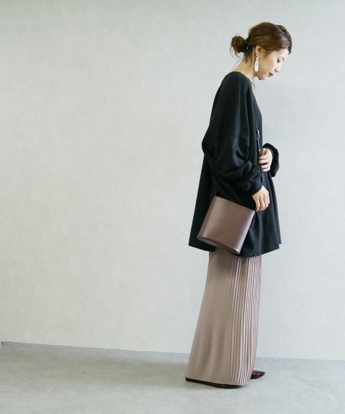 reca（レカ）の「プリーツワイドパンツ（その他パンツ・レディース・ブラック/グレイッシュベージュ/カーキ/ダークベージュ・M）」の12枚目の写真