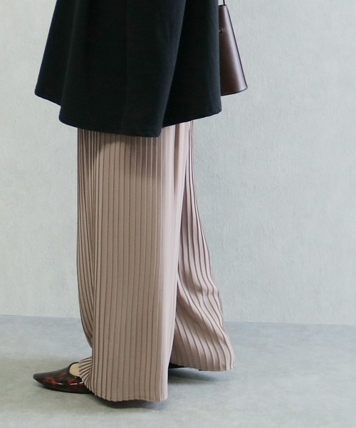 reca（レカ）の「プリーツワイドパンツ（その他パンツ・レディース・ブラック/グレイッシュベージュ/カーキ/ダークベージュ・M）」の13枚目の写真