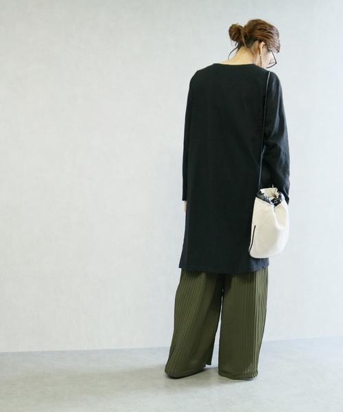 reca（レカ）の「プリーツワイドパンツ（その他パンツ・レディース・ブラック/グレイッシュベージュ/カーキ/ダークベージュ・M）」の17枚目の写真