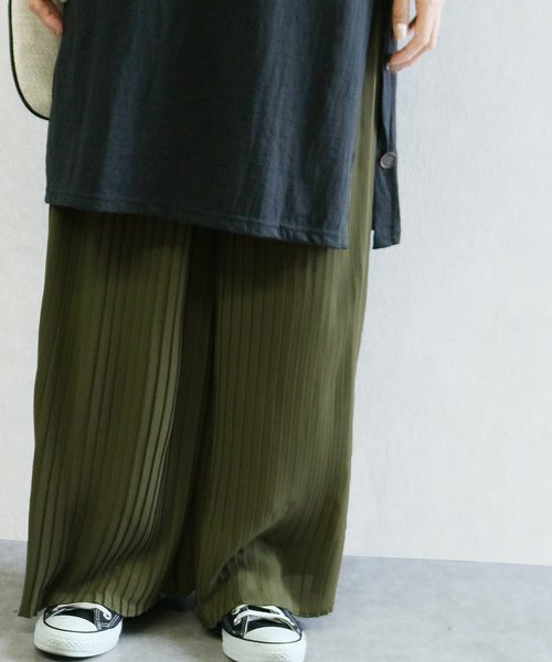 reca（レカ）の「プリーツワイドパンツ（その他パンツ・レディース・ブラック/グレイッシュベージュ/カーキ/ダークベージュ・M）」の18枚目の写真