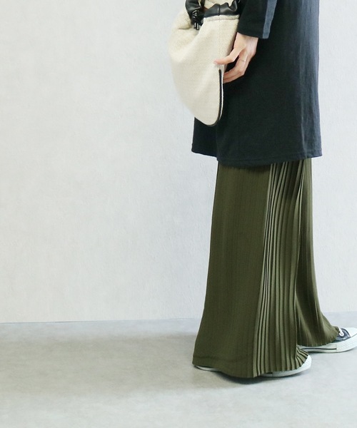 reca（レカ）の「プリーツワイドパンツ（その他パンツ・レディース・ブラック/グレイッシュベージュ/カーキ/ダークベージュ・M）」の19枚目の写真