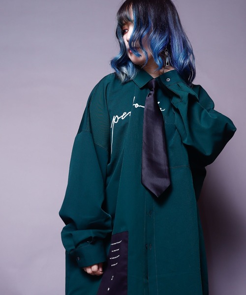 rovtski(ロフトスキー)の「【ビッグシルエット】BACKZIP SHIRT/ビッグシルエット バックジップシャツ(シャツ/ブラウス・レディース・ホワイト/ブラック/サックスブルー/ダークグリーン・FREE)」の3枚目の写真