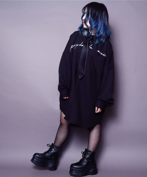 rovtski(ロフトスキー)の「【ビッグシルエット】BACKZIP SHIRT/ビッグシルエット バックジップシャツ(シャツ/ブラウス・レディース・ホワイト/ブラック/サックスブルー/ダークグリーン・FREE)」の11枚目の写真