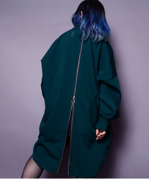 rovtski(ロフトスキー)の「【ビッグシルエット】BACKZIP SHIRT/ビッグシルエット バックジップシャツ(シャツ/ブラウス・レディース・ホワイト/ブラック/サックスブルー/ダークグリーン・FREE)」の16枚目の写真