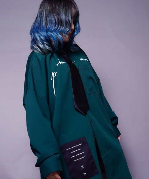 rovtski(ロフトスキー)の「【ビッグシルエット】BACKZIP SHIRT/ビッグシルエット バックジップシャツ(シャツ/ブラウス・レディース・ホワイト/ブラック/サックスブルー/ダークグリーン・FREE)」の18枚目の写真