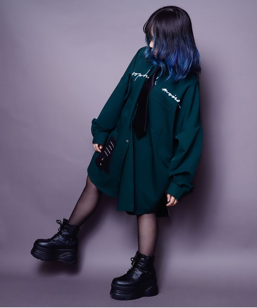 rovtski(ロフトスキー)の「【ビッグシルエット】BACKZIP SHIRT/ビッグシルエット バックジップシャツ(シャツ/ブラウス・レディース・ホワイト/ブラック/サックスブルー/ダークグリーン・FREE)」の22枚目の写真