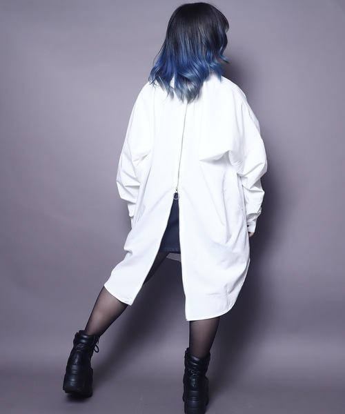 rovtski(ロフトスキー)の「【ビッグシルエット】BACKZIP SHIRT/ビッグシルエット バックジップシャツ(シャツ/ブラウス・レディース・ホワイト/ブラック/サックスブルー/ダークグリーン・FREE)」の7枚目の写真