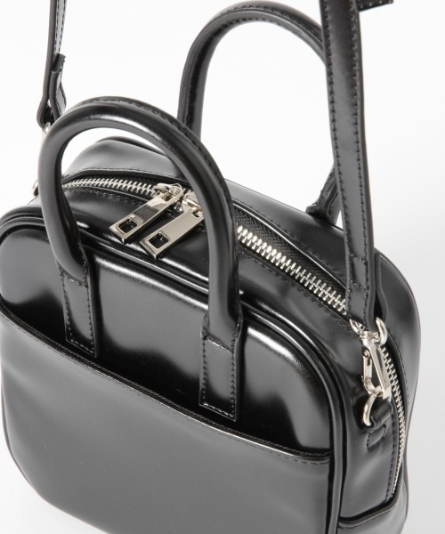 LOWRYS FARM（ローリーズファーム）の「スクエアミニボストンＢＡＧ　864743（ショルダーバッグ・レディース・ブラック/ブラウン・FREE）」の7枚目の写真