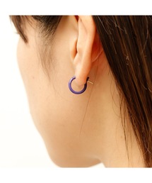 メンズのピアス（片耳用）（パープル/紫色系・リング・フープ