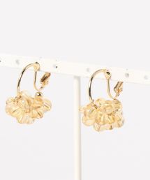 【カヤ】木の実クリアビーズイヤリング