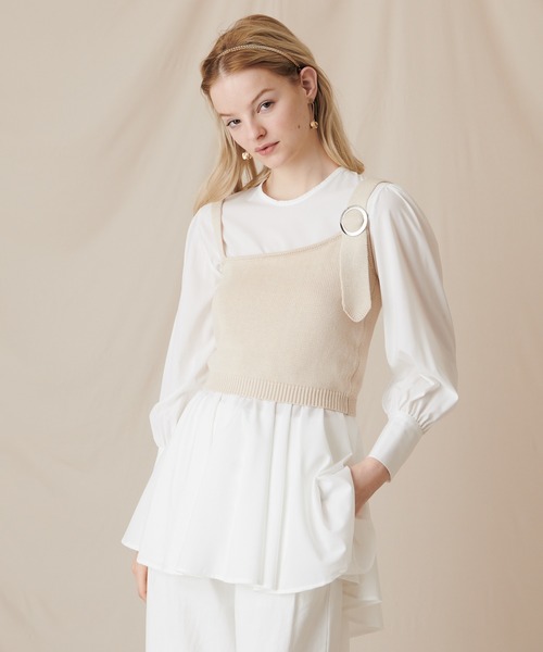 Supreme.La.La.(シュープリームララ)の「ニットビスチェツキブラウス(シャツ/ブラウス)」|オフホワイト