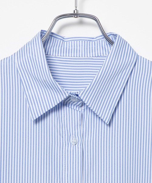 DING（ディング）の「DING/バルーン袖ストライプシャツ（シャツ/ブラウス・レディース・ブラック/ブルー・FREE）」の12枚目の写真