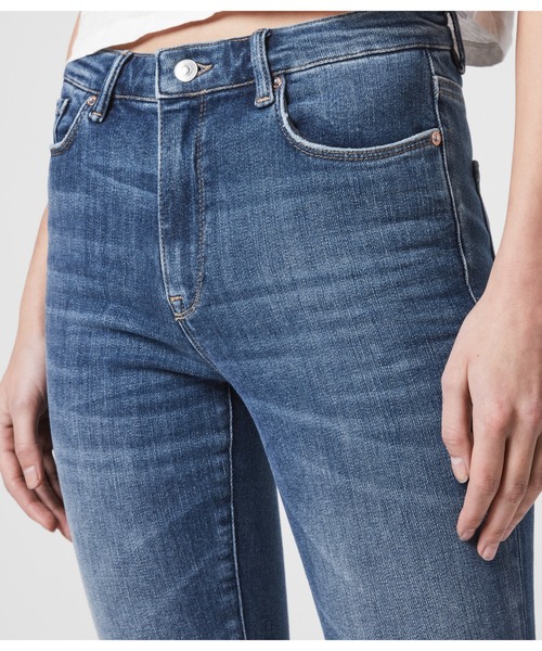 ALLSAINTS（オールセインツ）の「MILLER MID-RISE SKINNY JEANS, MID INDIGO BLUE | MILLER ミッドライズ スキニー ジーンズ, ミッド インディゴ ブルー（デニムパンツ・レディース・インディゴブルー・25/26/27/28）」の7枚目の写真