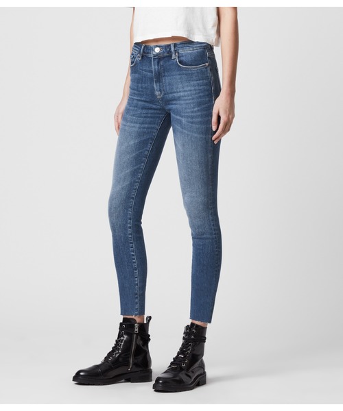 ALLSAINTS（オールセインツ）の「MILLER MID-RISE SKINNY JEANS, MID INDIGO BLUE | MILLER ミッドライズ スキニー ジーンズ, ミッド インディゴ ブルー（デニムパンツ・レディース・インディゴブルー・25/26/27/28）」の6枚目の写真