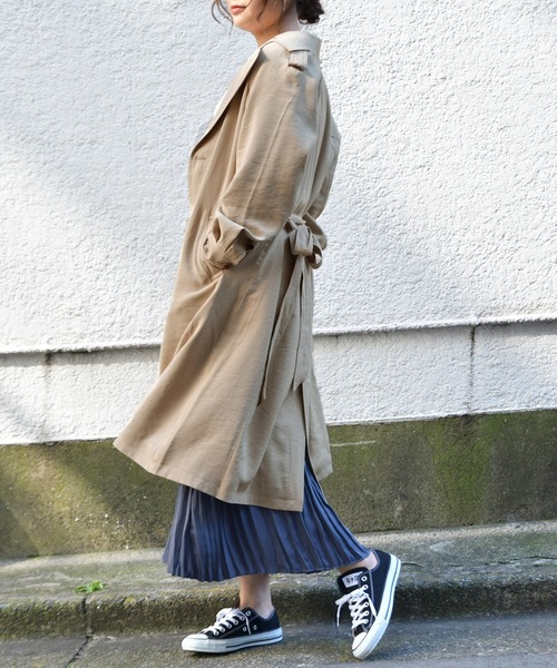 Ambre Neige(アンブルネージュ)の「ユルトレンチコート/トレンチコート/スプリングコート【WEB/EC限定商品】(トレンチコート・レディース・ベージュ/ネイビー・FREE)」の15枚目の写真