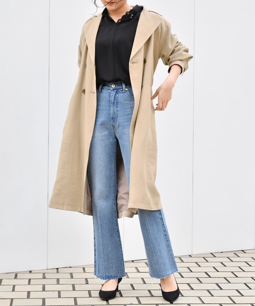 Ambre Neige(アンブルネージュ)の「ユルトレンチコート/トレンチコート/スプリングコート【WEB/EC限定商品】(トレンチコート・レディース・ベージュ/ネイビー・FREE)」の19枚目の写真