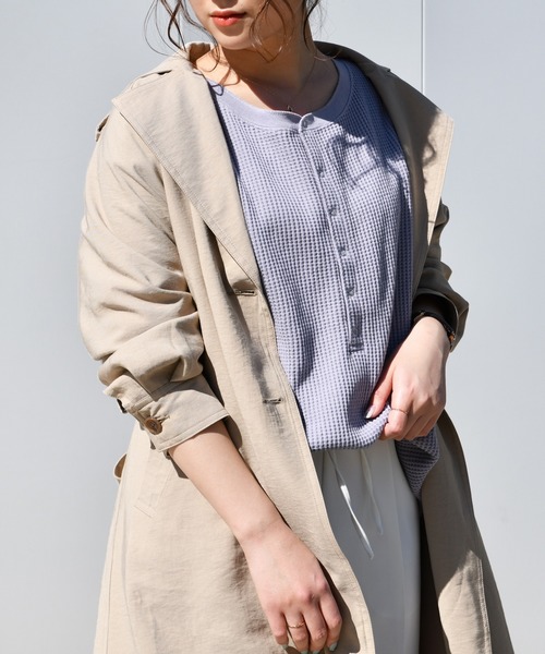 Ambre Neige(アンブルネージュ)の「ユルトレンチコート/トレンチコート/スプリングコート【WEB/EC限定商品】(トレンチコート・レディース・ベージュ/ネイビー・FREE)」の16枚目の写真
