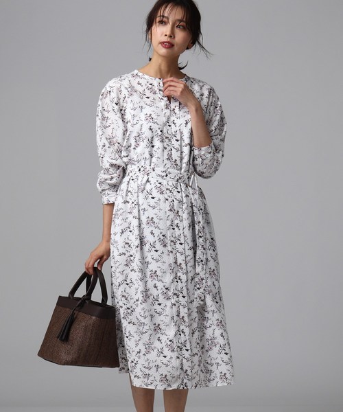 洗える セール フラワードットキーネックワンピース ワンピース L ワンピース Untitled アンタイトル のファッション