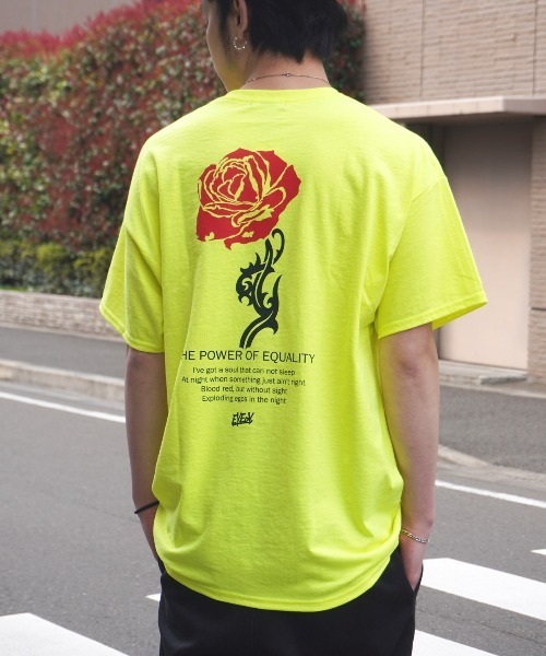 Port(ポート)の「【 eyedy / アイディー 】HOTROSE Tee (Tシャツ)(Tシャツ/カットソー・メンズ・イエロー/ホワイト/ブラック・M/L/XXL/XXX-LARGE/XL)」の3枚目の写真