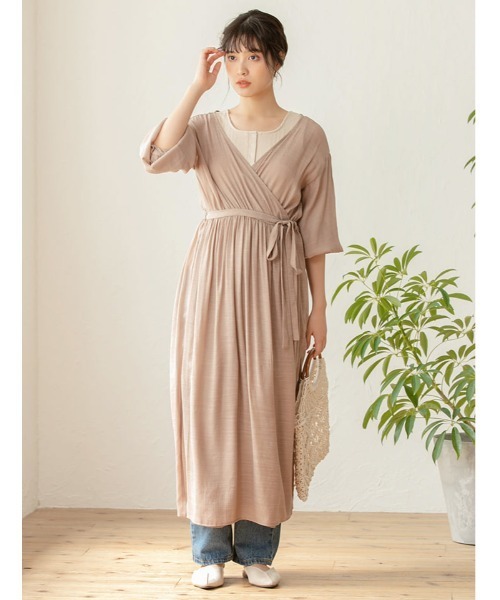 fifth（フィフス）の「ヘンリーネックカップ付きリブタンクトップ（キャミソール・レディース・ベージュ/アイボリー・MEDIUM）」の14枚目の写真