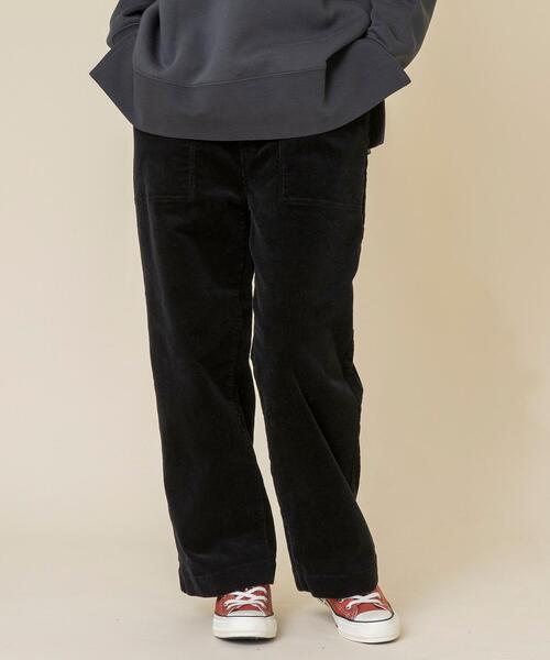 coen（コーエン）の「【WEB限定サイズ：XL】USAコットンコーデュロイセミワイドパンツ#（その他パンツ・レディース・ベージュ/ネイビー/ナチュラル/ブラック/ピンク/ケリー・X-LARGE/LARGE/SMALL/MEDIUM）」の2枚目の写真