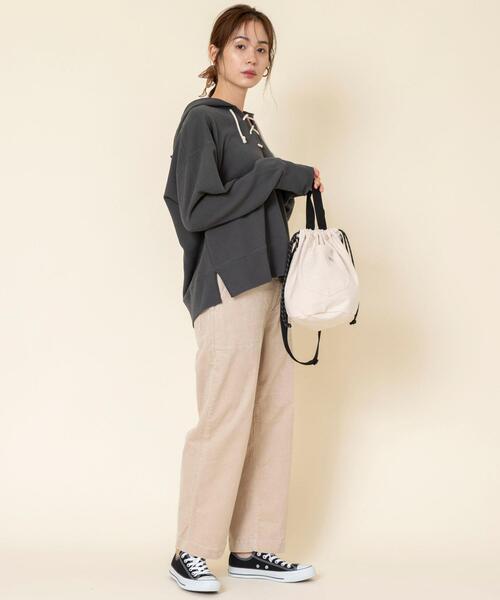 coen（コーエン）の「【WEB限定サイズ：XL】USAコットンコーデュロイセミワイドパンツ#（その他パンツ・レディース・ベージュ/ネイビー/ナチュラル/ブラック/ピンク/ケリー・X-LARGE/LARGE/SMALL/MEDIUM）」の12枚目の写真