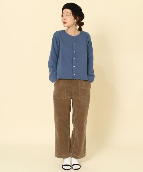 coen（コーエン）の「【WEB限定サイズ：XL】USAコットンコーデュロイセミワイドパンツ#（その他パンツ・レディース・ベージュ/ネイビー/ナチュラル/ブラック/ピンク/ケリー・X-LARGE/LARGE/SMALL/MEDIUM）」の18枚目の写真