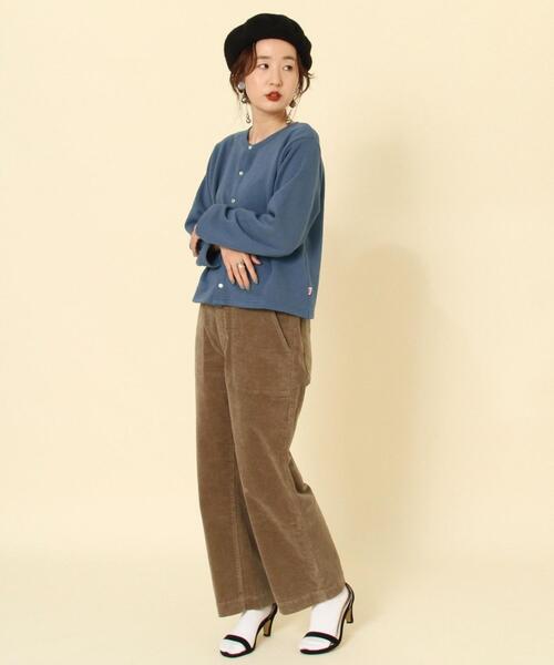 coen（コーエン）の「【WEB限定サイズ：XL】USAコットンコーデュロイセミワイドパンツ#（その他パンツ・レディース・ベージュ/ネイビー/ナチュラル/ブラック/ピンク/ケリー・X-LARGE/LARGE/SMALL/MEDIUM）」の17枚目の写真