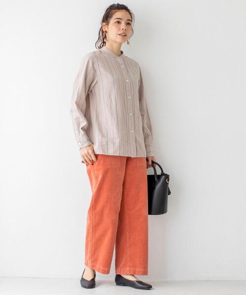 coen（コーエン）の「【WEB限定サイズ：XL】USAコットンコーデュロイセミワイドパンツ#（その他パンツ・レディース・ベージュ/ネイビー/ナチュラル/ブラック/ピンク/ケリー・X-LARGE/LARGE/SMALL/MEDIUM）」の20枚目の写真