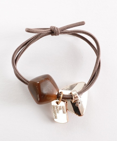 VIBGYOR Women（ヴィブジョー　ウィメン）の「【float】カラーストーン チャーム ヘアゴム（ヘアゴム・レディース・ブラック/ブラウン/グリーン/レッド/レッドパープル/グリーン系1・FREE）」の16枚目の写真